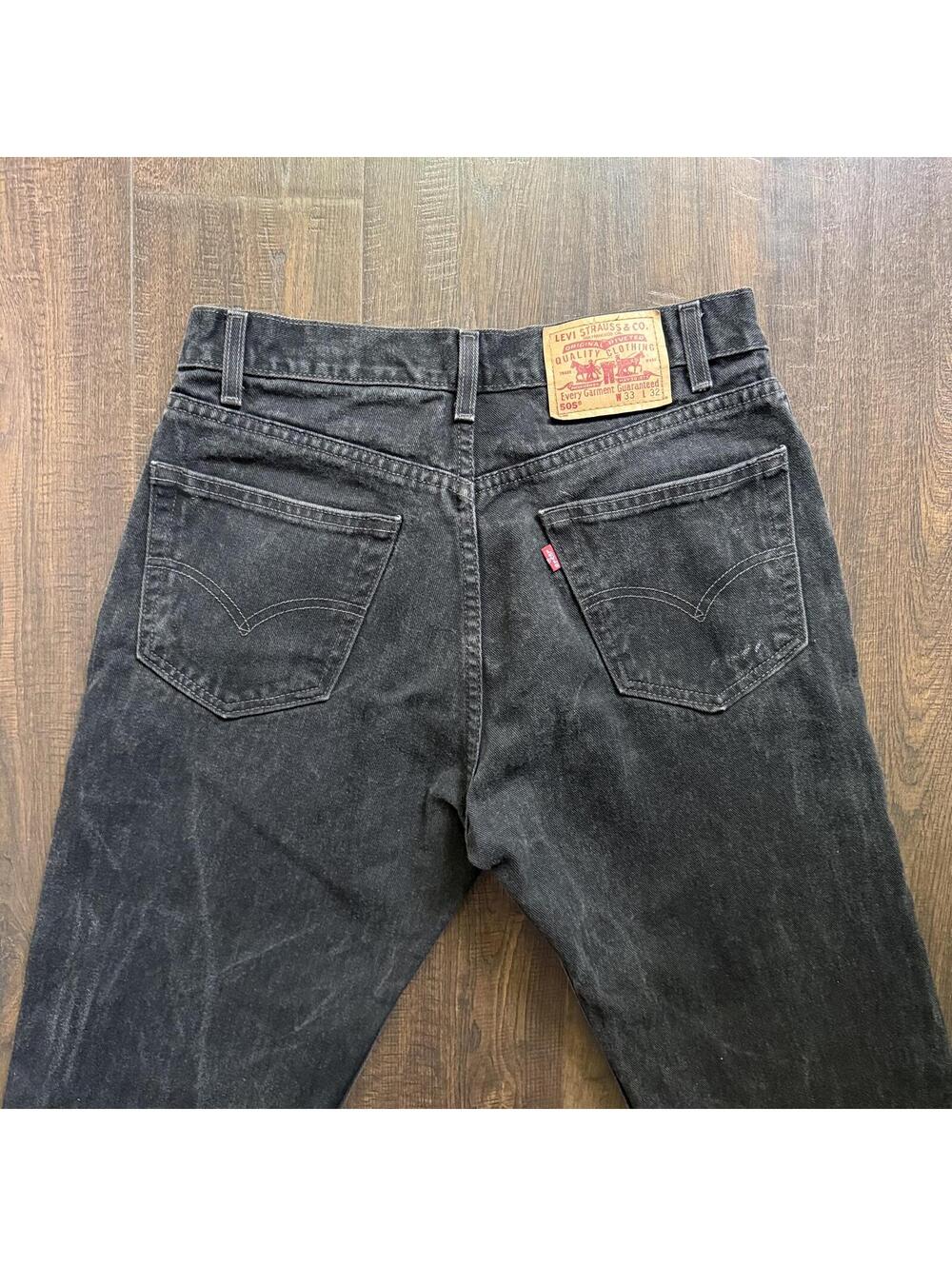 Vintage 90s Y2K Levi 505 Jeans Straight Leg 31x32 Cotton Mens Unisex